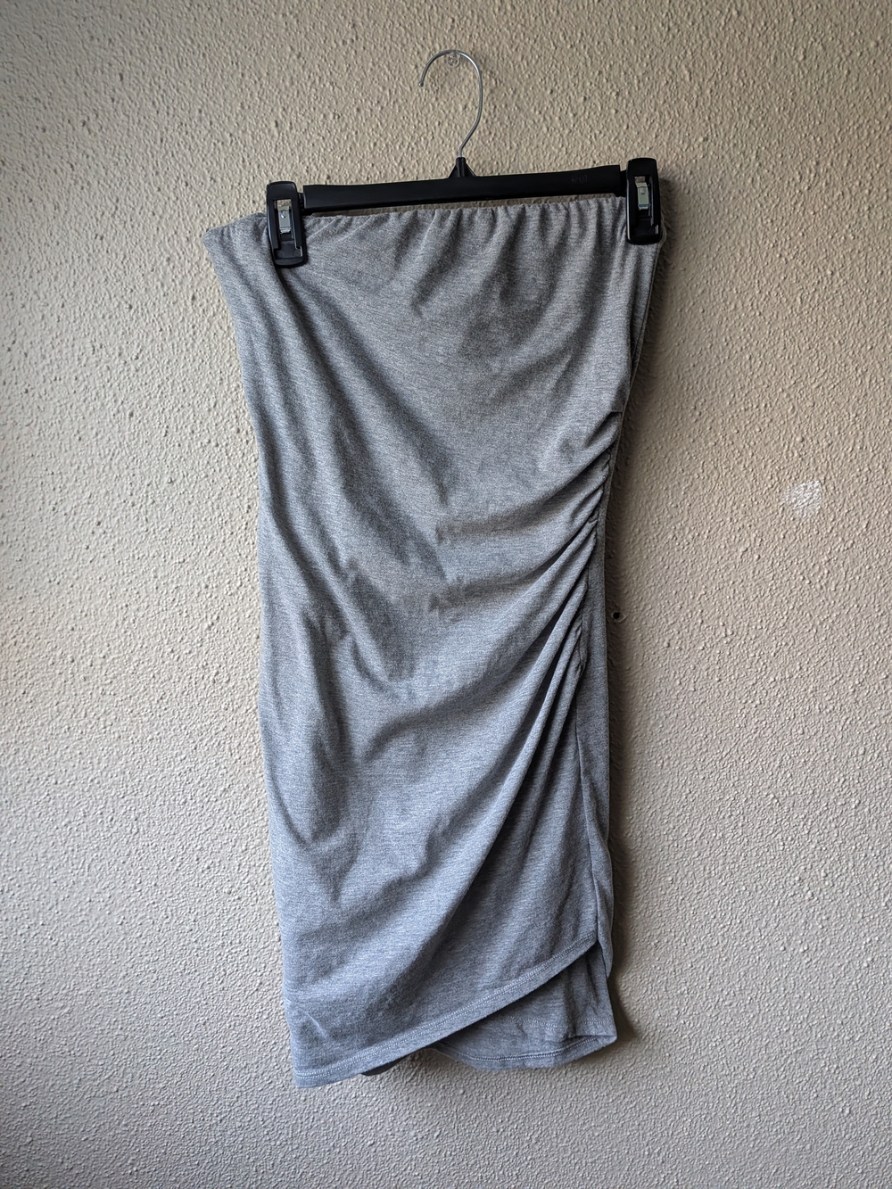 Socialite Light Gray Ruched Mini Dress